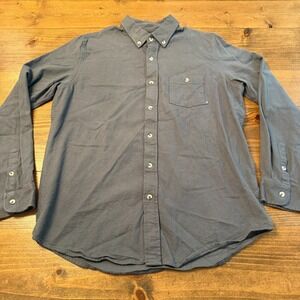 Free Fly Shirt Mens Medium Gray Bamboo Flannel Long‎ Sleeve Button Down